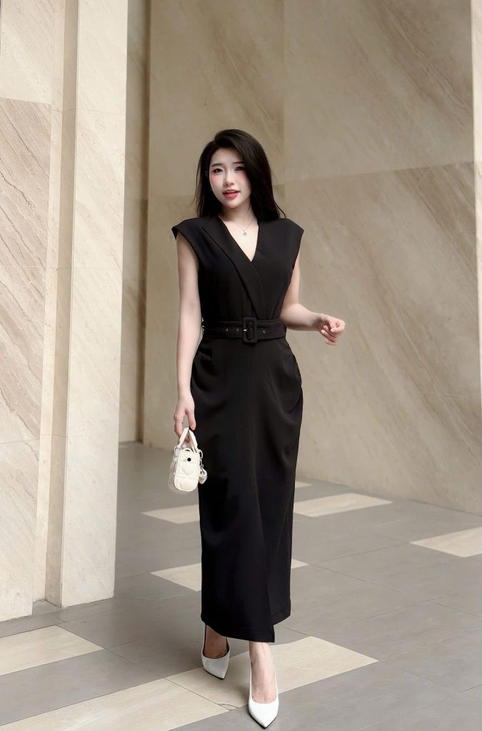 Đầm CK màu đen Mã CK1908