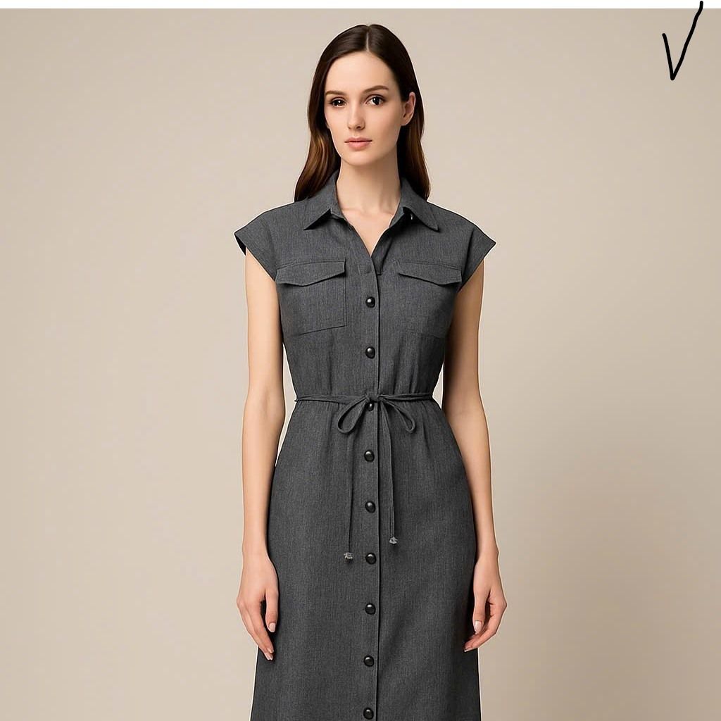 Đầm CIK màu xám mã 211125C