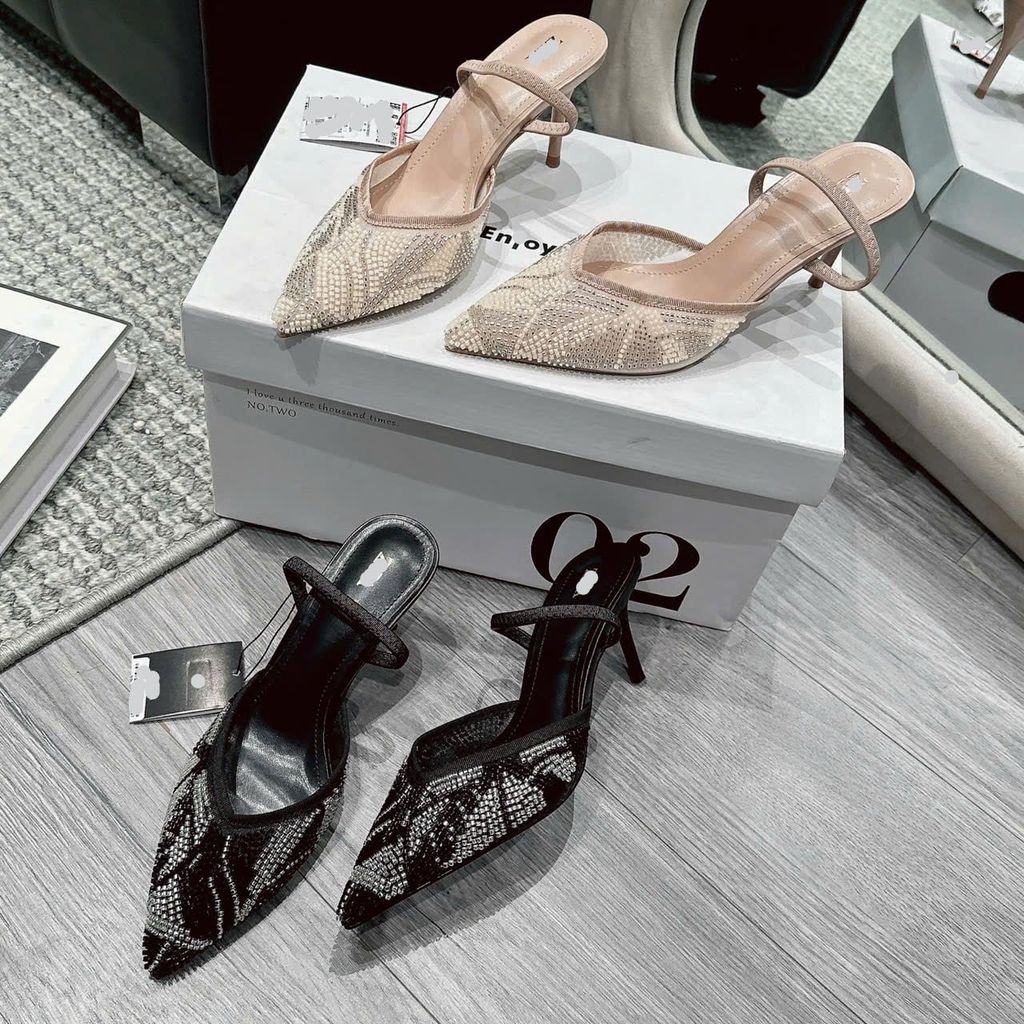 Dép nữ đính đá 2 màu ZAN3