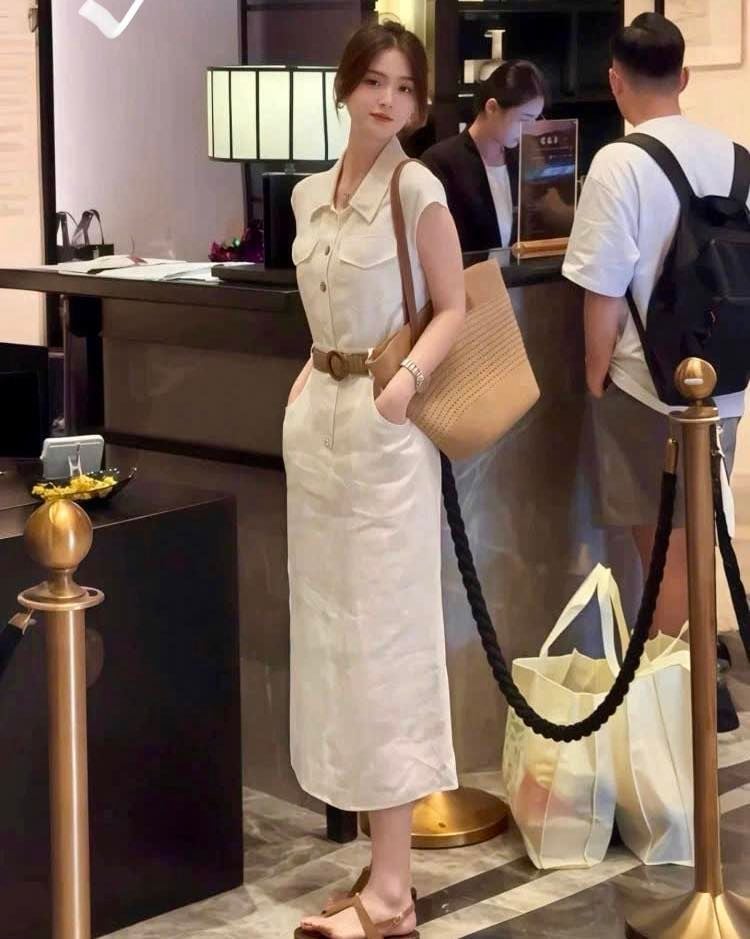 Đầm MASIMO kèm belt 2 màu
