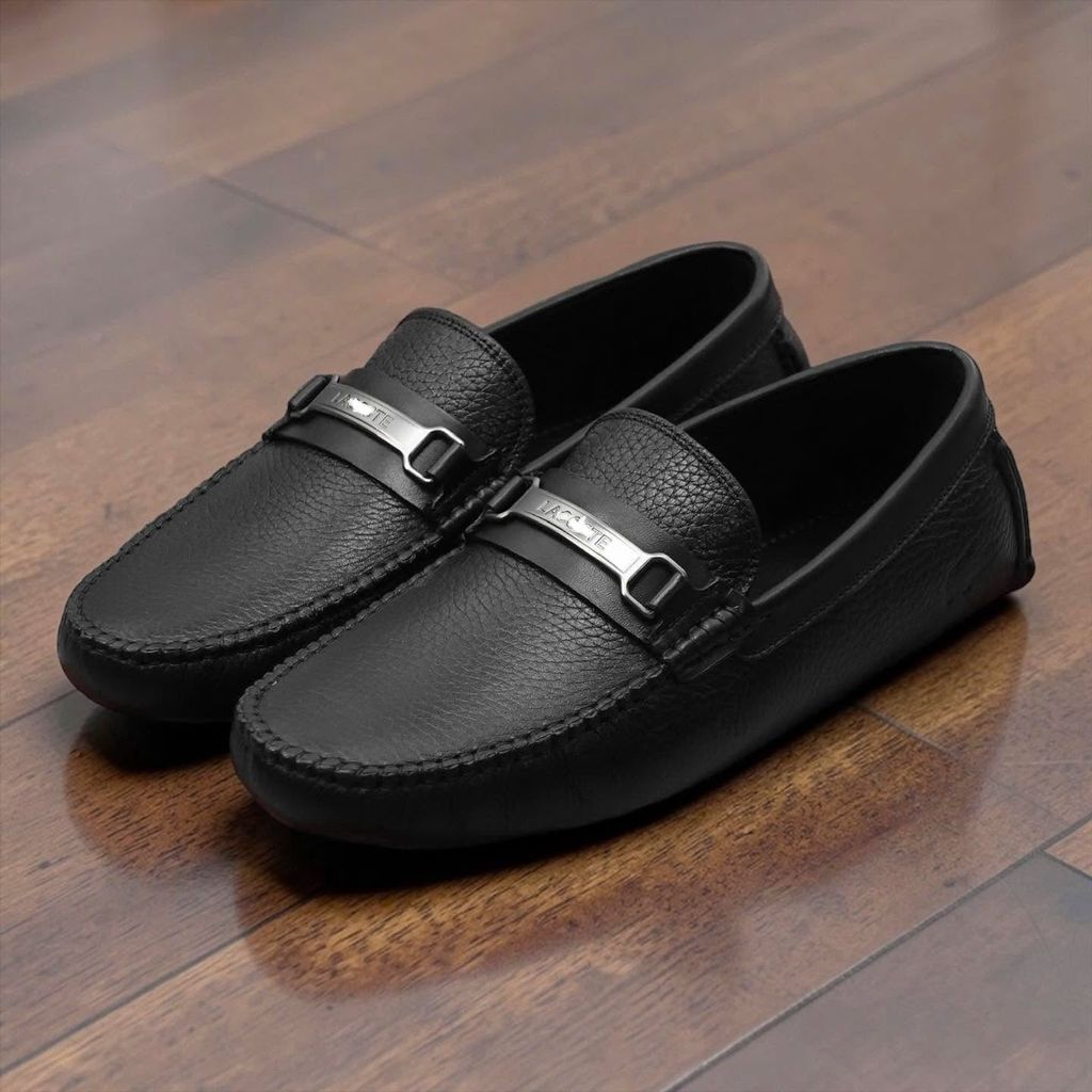 Giày lười nam màu đen LC25036.- có khoá