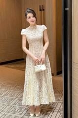 Đầm ren dáng dài VR23076