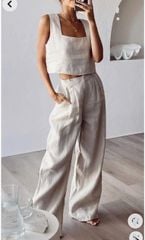 Quần tây suông nữ linen mã ZR331