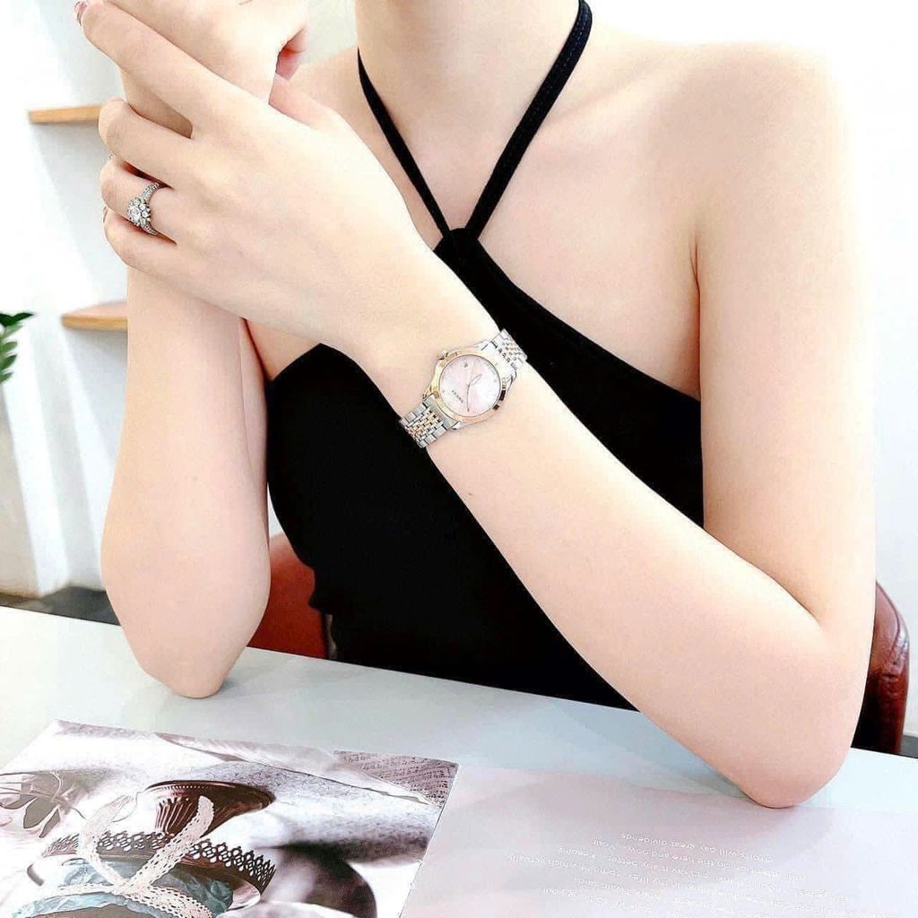 Guccci G-Timeless Pink Mother Of Pearl Dial Diamond Two Tone Ladies Watch  YA126538