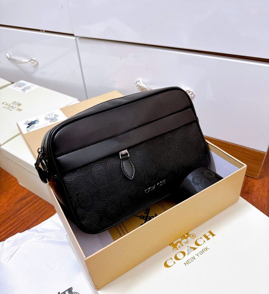 COACCH Graham Men's Crossbody Bag Fullbox Seal C09008 ĐEN C ĐẬM