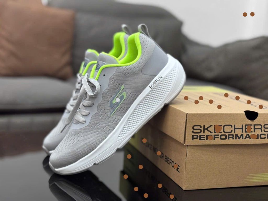 Giày Nam skecchers Xám phối Xanh