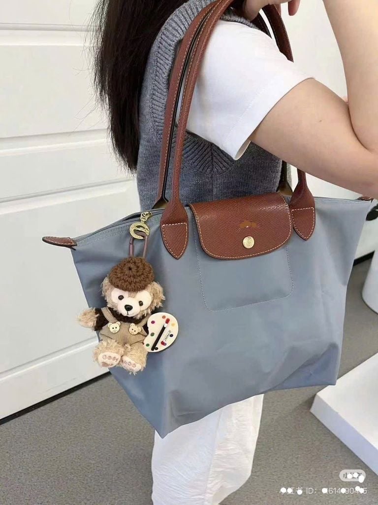 Túi longcham màu xanh Nắp nâu