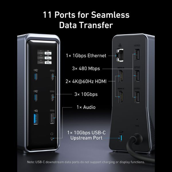 Trạm Sạc Đa Năng Anker Prime 14 trong 1 (Bộ chuyển đổi Hub 11 cổng) - A83B6