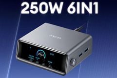 Trạm sạc 6 cổng USB Type C GaN 250W Smart LED Display Desktop Charging Station Anker A2345