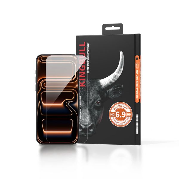 Kính Cường Lực Trong Suốt Mipow Kingbull Mipow Kingbull 3D Silk Premium iPhone 17 Pro Max