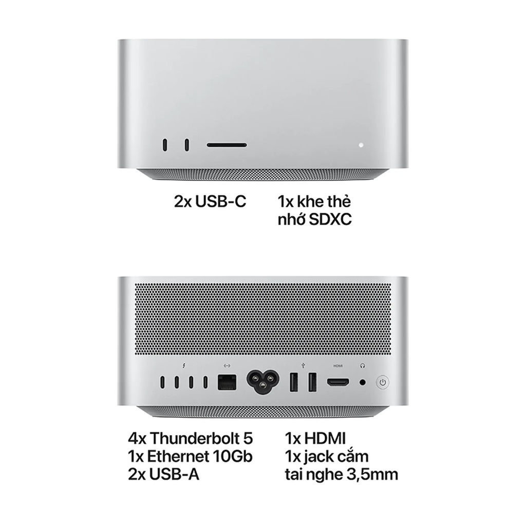 Mac Studio M5 Ultra 2026 30CPU / 64GPU / 96GB / 1TB Chính hãng VN