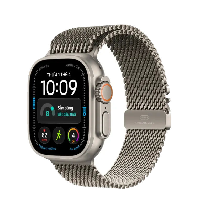 Apple Watch Ultra 4 49mm 5G Viền Titan Dây Milan chính hãng VN