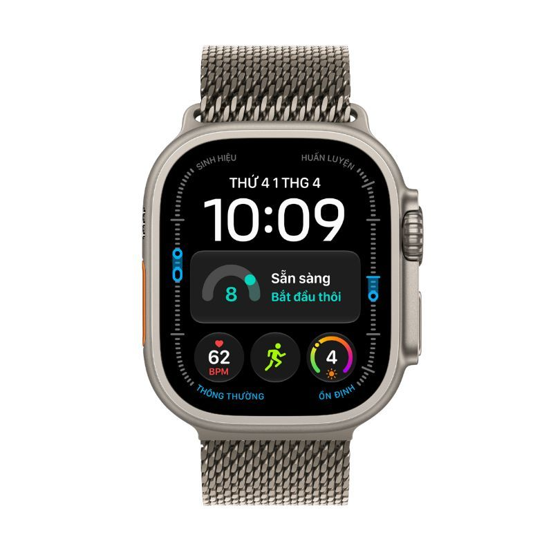 Apple Watch Ultra 4 49mm 5G Viền Titan Dây Milan chính hãng VN