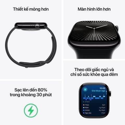 Apple Watch Series 10 LTE 42mm Viền Titan Dây thép nhập khẩu