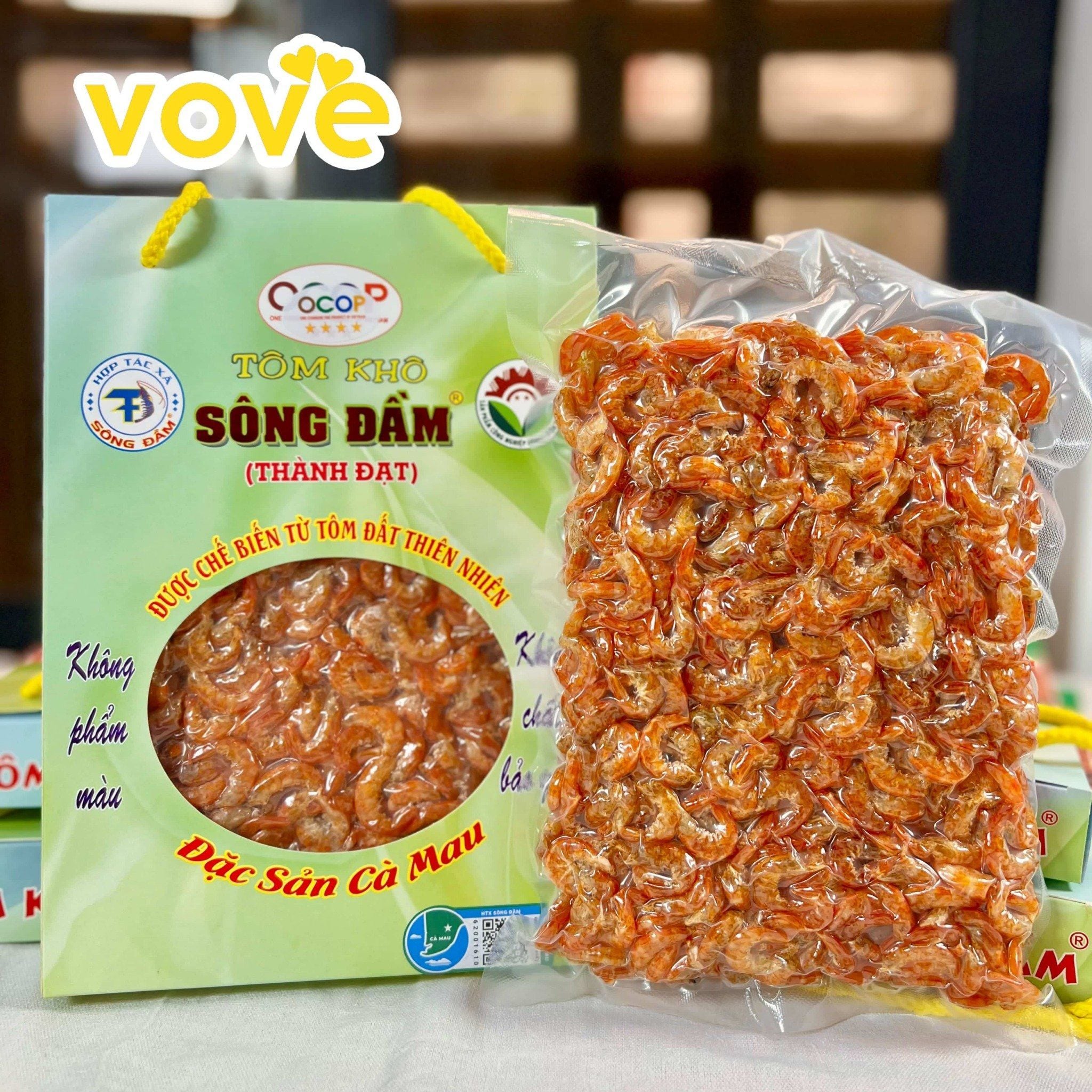  Tôm khô đất Cà Mau Thiên nhiên loại đặc biệt hộp 250gr 