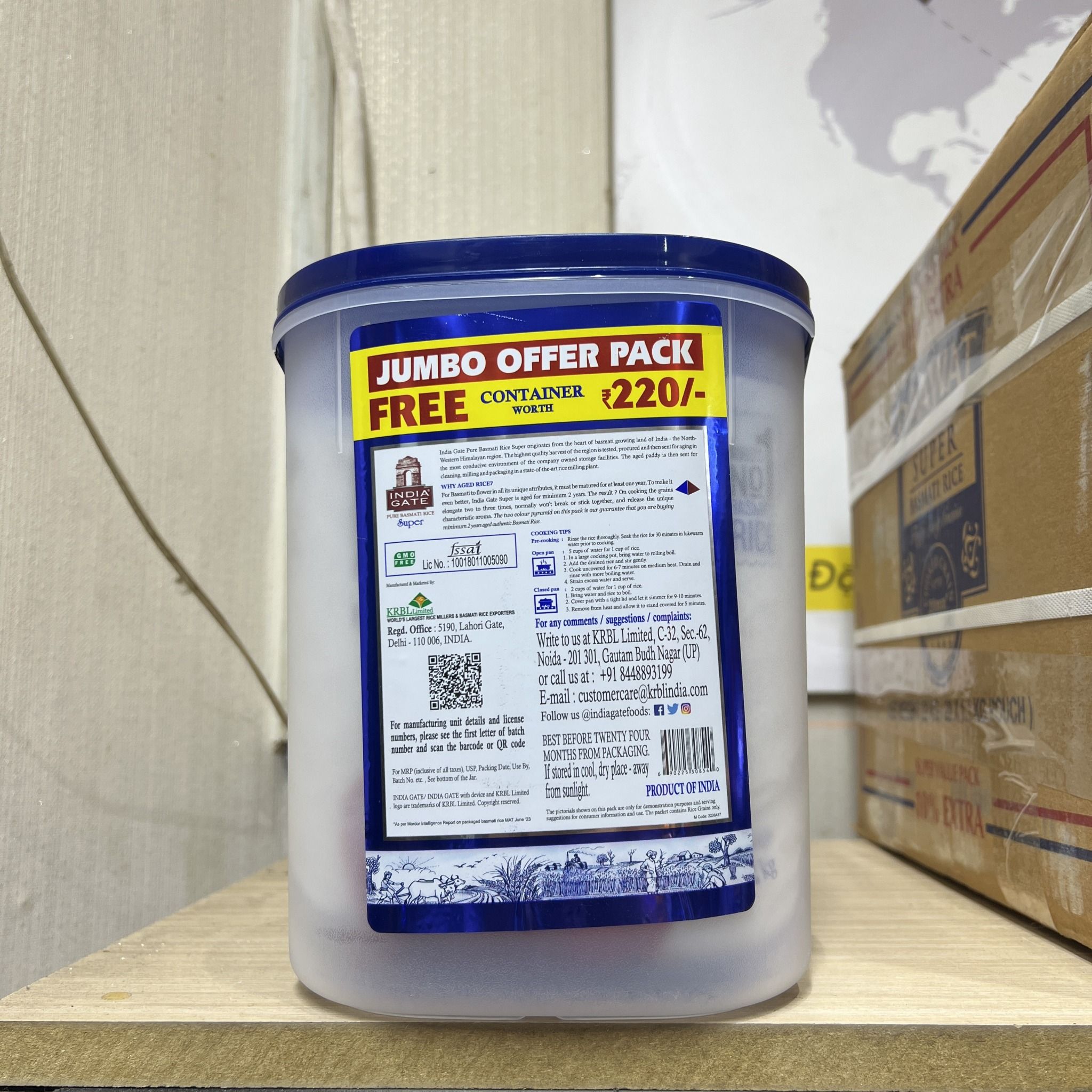  Gạo hạt dài Ấn Độ INDIA GATE Super Basmati Rice, phù hợp người tiểu đường, giảm cân, 2kg 