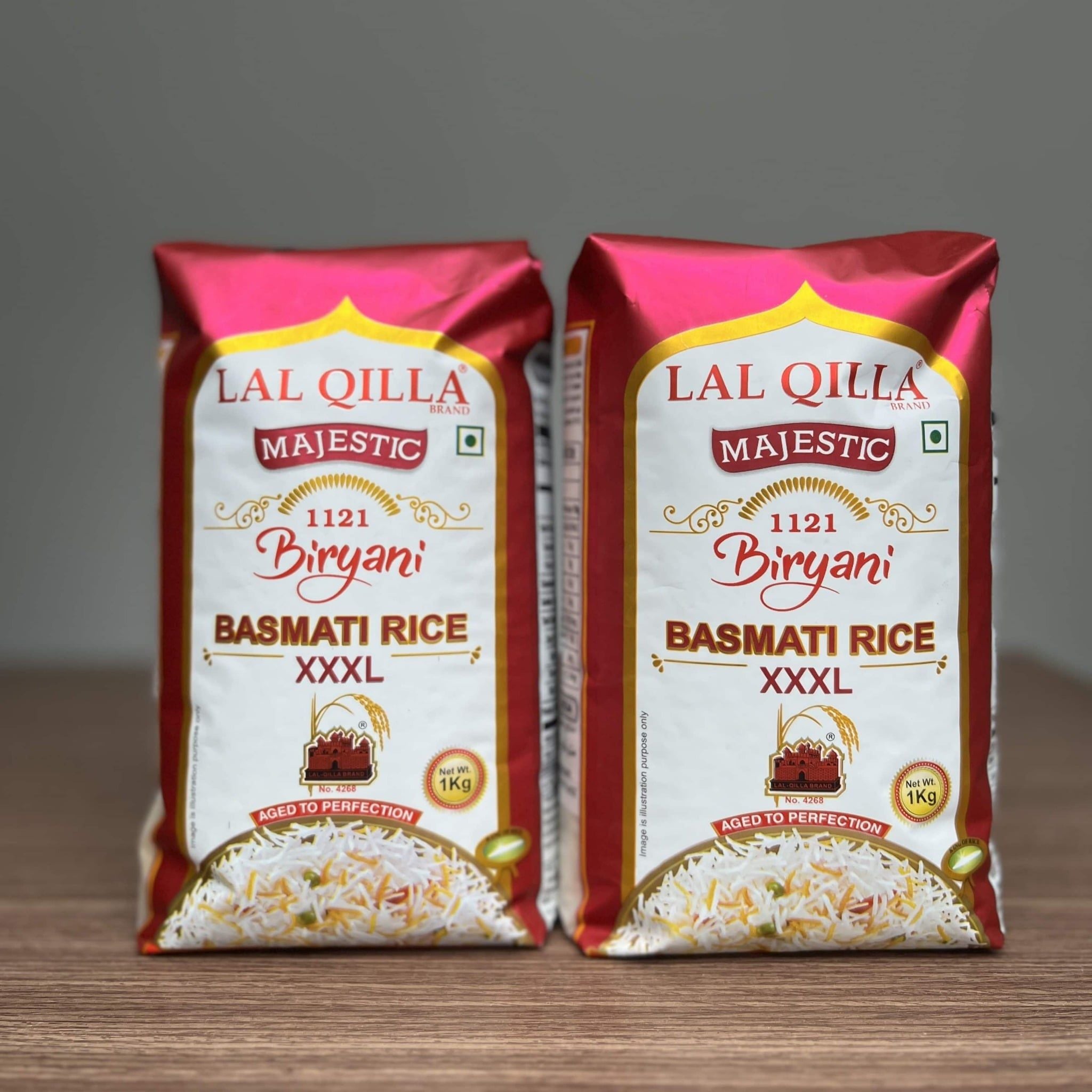  Gạo hạt dài Ấn Độ LAL QILLA MAJESTIC Biryani Basmati Long Rice, phù hợp người tiểu đường, giảm cân, 1kg 