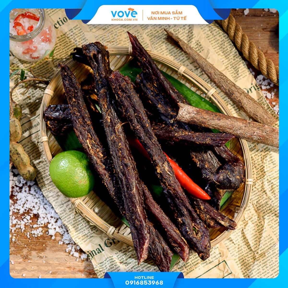 kho bo campuchia loai cay thanh 500gr