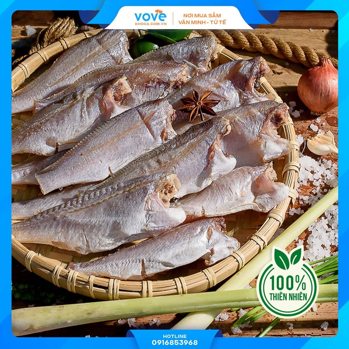 kho ca du 1 nang loai nguyen con loai nho 500gr