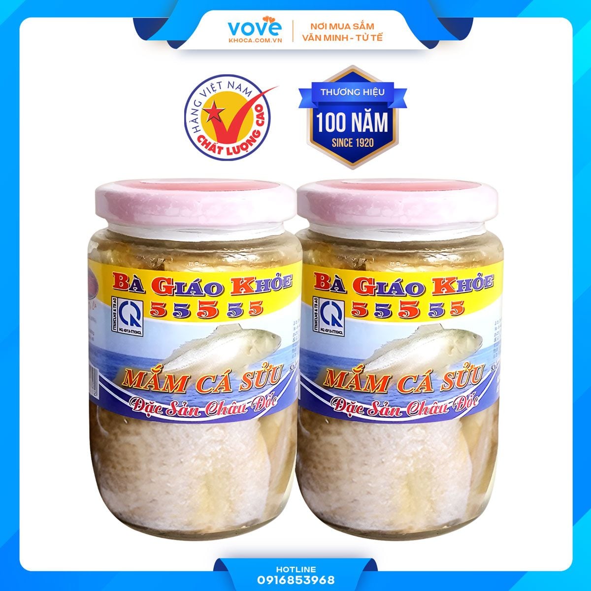  Mắm Cá Sửu cắt khúc hiệu Bà Giáo Khỏe Châu Đốc 400gr 