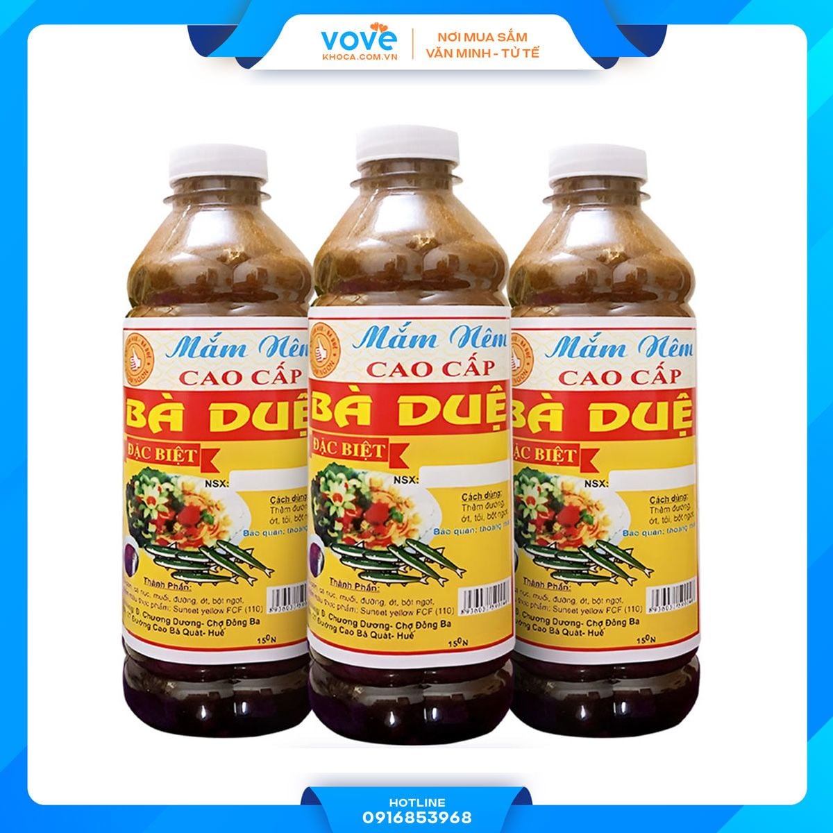  Mắm nêm Huế hiệu Bà Duệ (chưa pha) 500gr 