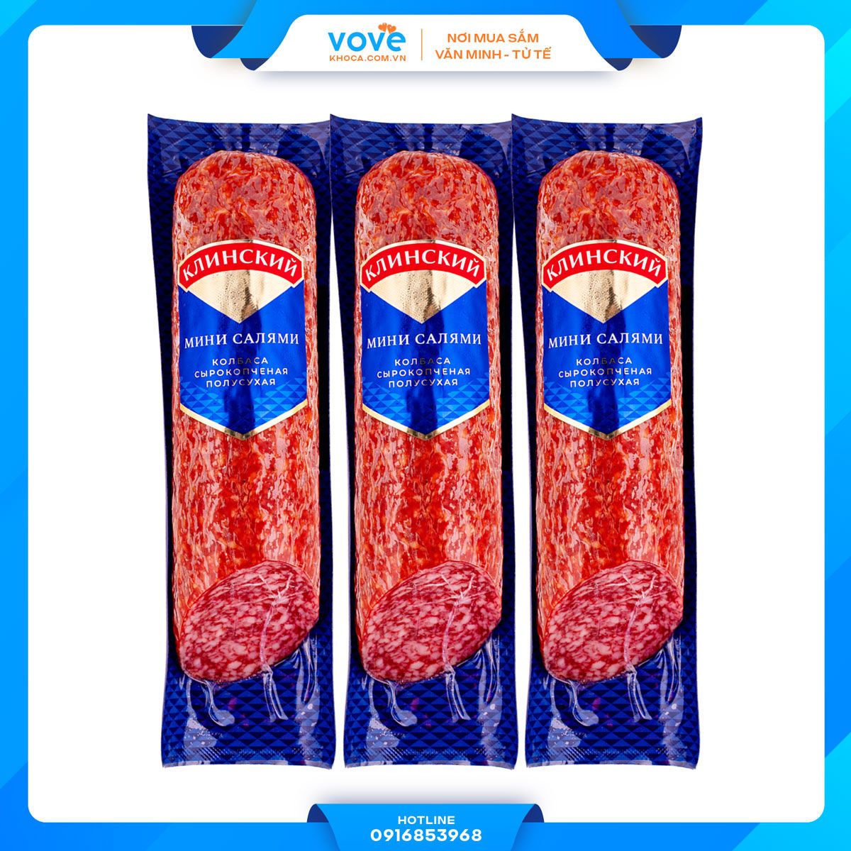  Xúc xích khô Salami Nga cây 300gr 