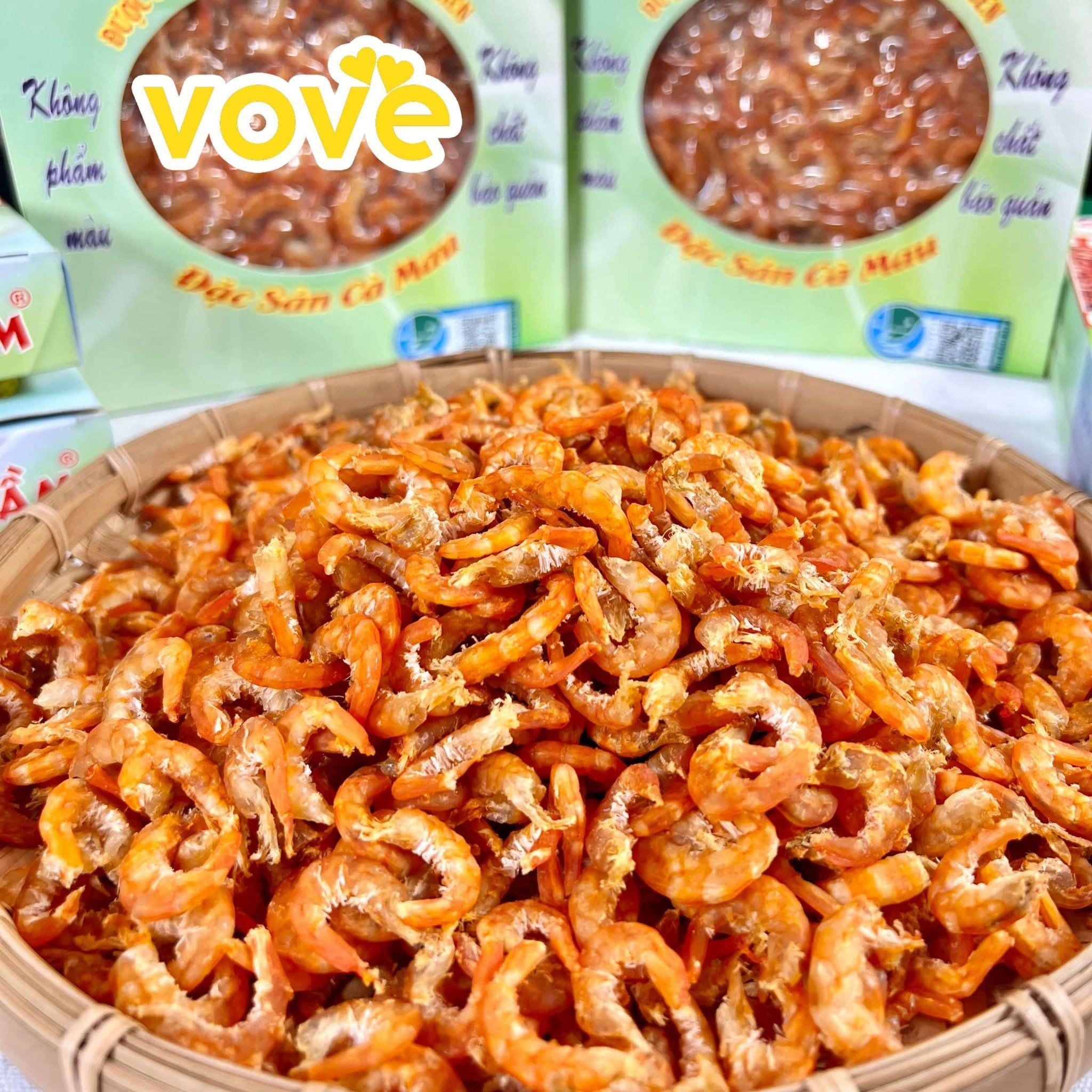  Tôm khô đất Cà Mau Thiên nhiên loại đặc biệt hộp 250gr 