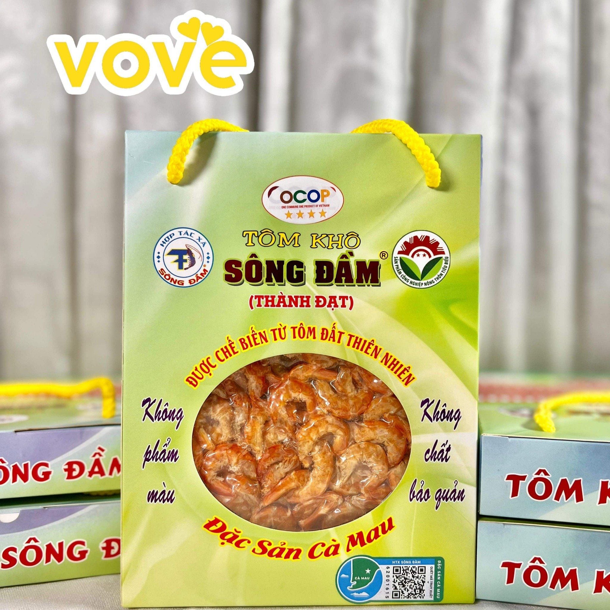  Tôm khô đất Cà Mau Thiên nhiên loại đặc biệt hộp 250gr 