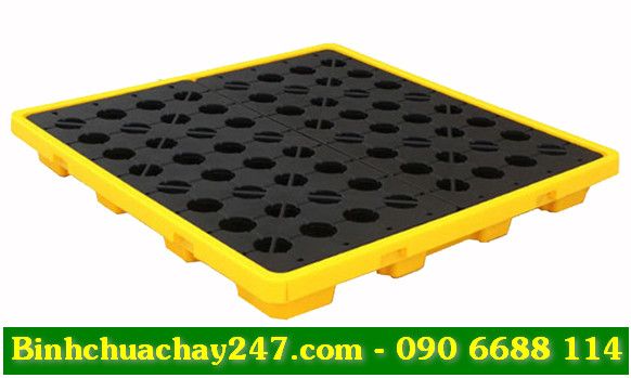  Pallet chống tràn loại 4 phuy thấp 