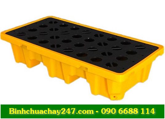  Pallet chống tràn loại 2 phuy cao 