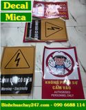  Bảng cảnh báo chất liệu Decal, Mica, thiết kế gia công kích thước và nội dung theo yêu cầu 