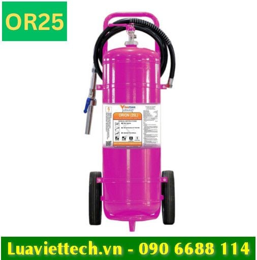  Bình chữa cháy có bánh xe gốc nước ORION VinaFoam 25 lít OR25, có tem kiểm định 