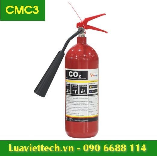  Bình chữa cháy VinaFoam khí CO2 CMC3 3kg, có tem kiểm định 