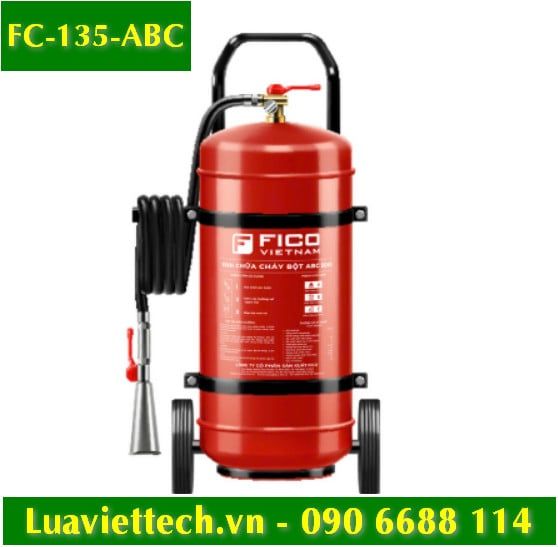  Bình chữa cháy xe đẩy bột ABC 35kg FC-135-ABC, hiệu Fico Việt Nam, có tem kiểm định 