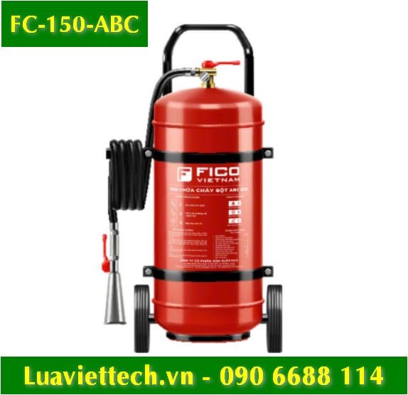  Bình chữa cháy xe đẩy bột ABC 50kg FC-150-ABC, hiệu Fico Việt Nam, có tem kiểm định 