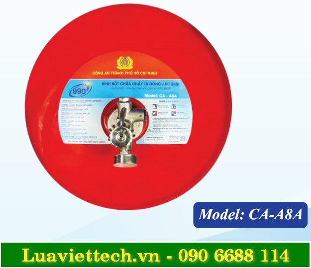  Bình chữa cháy tự động 990 loại bột ABC 8kg CA-A8A có kiểm định 