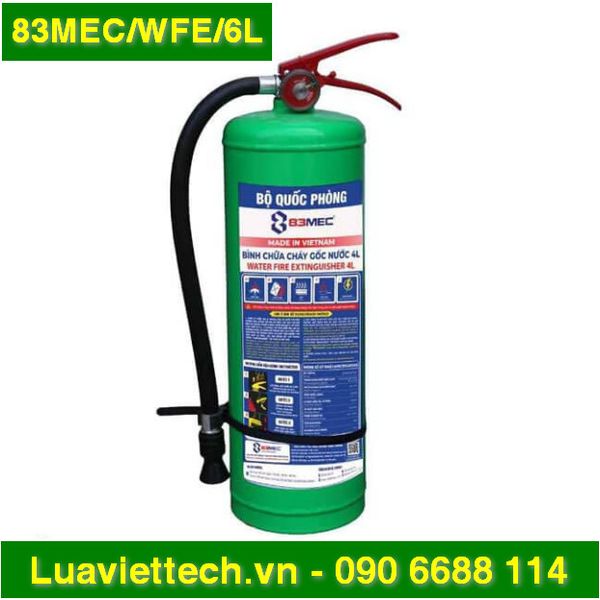  Bình chữa cháy gốc nước 83MEC Bộ Quốc Phòng 6 lít 83MEC/WFE/6L 