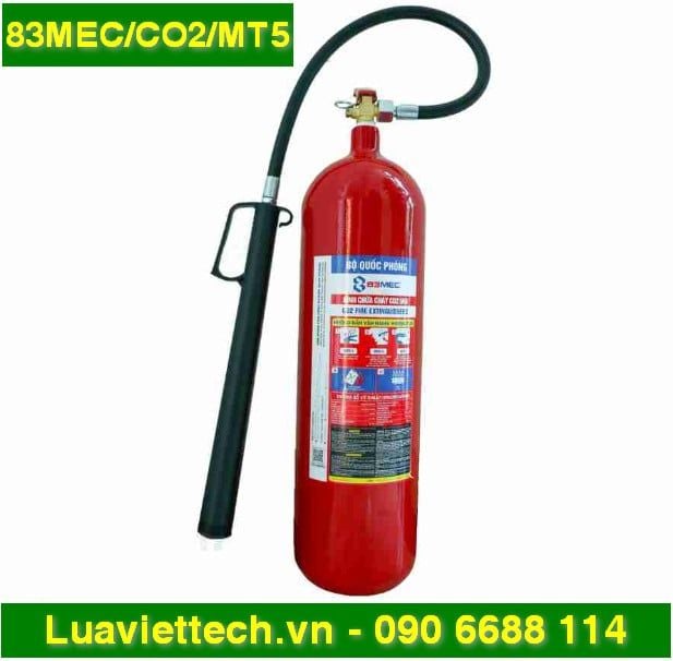 Bình chữa cháy khí CO2 83MEC Bộ Quốc Phòng 5kg 83MEC/CO2/MT5 