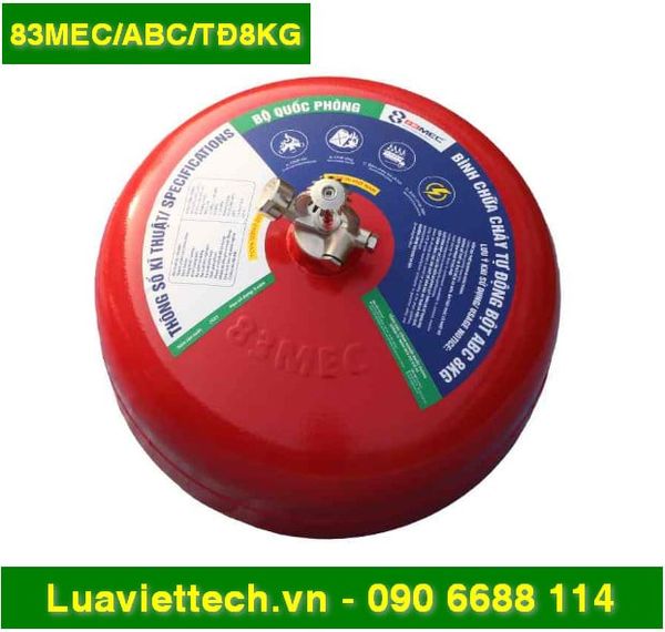  Bình chữa cháy tự động bột ABC 83MEC Bộ Quốc Phòng 8kg 83MEC/ABC/TĐ8KG 