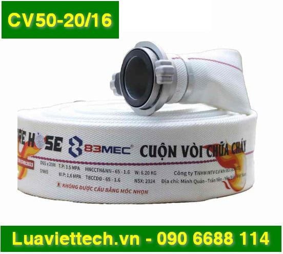 Cuộn vòi chữa cháy CV50 83MEC Bộ Quốc Phòng CV50-20/16 