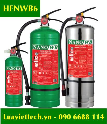  Bình chữa cháy gốc nước nano/WB 6 lít Hafico HFNWB6 CÓ TEM KIỂM ĐỊNH 
