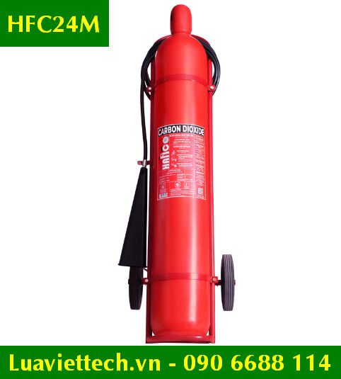  Bình chữa cháy khí CO2 24kg Hafico HFC24M xe đẩy di động CÓ TEM KIỂM ĐỊNH 