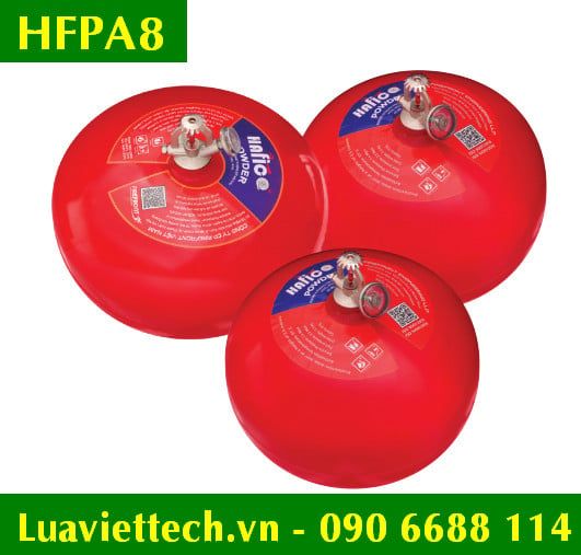  Bình cầu chữa cháy tự động bột khô ABC 8kg Hafico HFPA8 CÓ TEM KIỂM ĐỊNH 