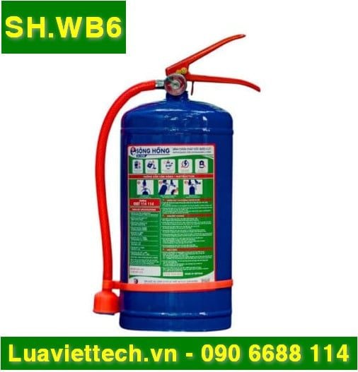  Bình chữa cháy đa năng gốc nước 6 lít Sông Hồng SH.WB6 