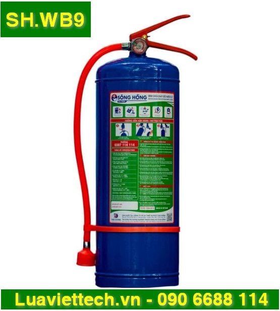  Bình chữa cháy đa năng gốc nước 9 lít Sông Hồng SH.WB9 