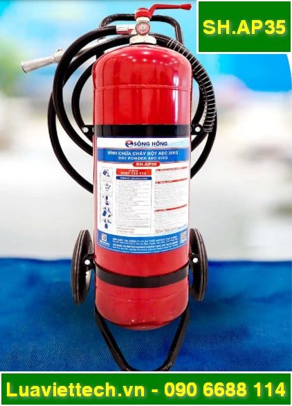  Bình chữa cháy xe đẩy bột ABC 35kg Sông Hồng SH.AP35 