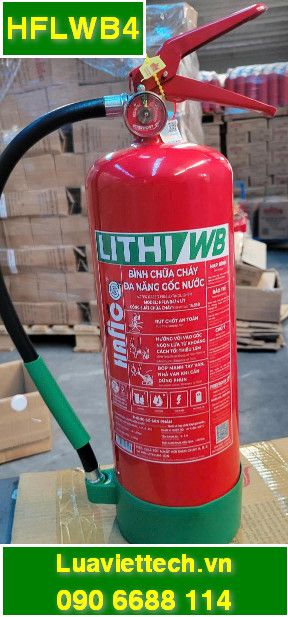  Bình chữa cháy đa năng gốc nước LITHI/WB 4 lít Hafico HFLWB4 CÓ TEM KIỂM ĐỊNH 