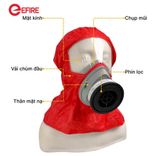  Mặt nạ phòng độc EFIRE EH60a - Mặt nạ lọc độc chuyên dụng cho phòng cháy chữa cháy 