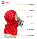  Mặt nạ phòng độc EFIRE EH60a - Mặt nạ lọc độc chuyên dụng cho phòng cháy chữa cháy 