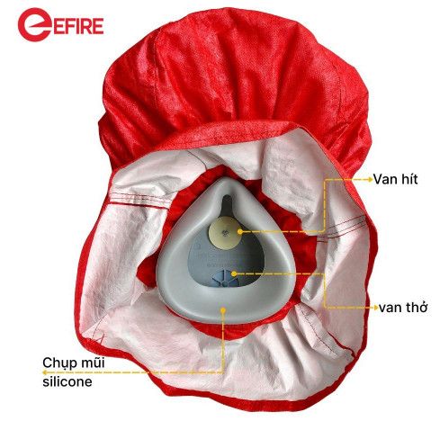  Mặt nạ phòng độc EFIRE EH60a - Mặt nạ lọc độc chuyên dụng cho phòng cháy chữa cháy 